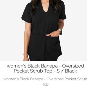 Fig Scrub Top. Black size S Banepa Top. BNWT
